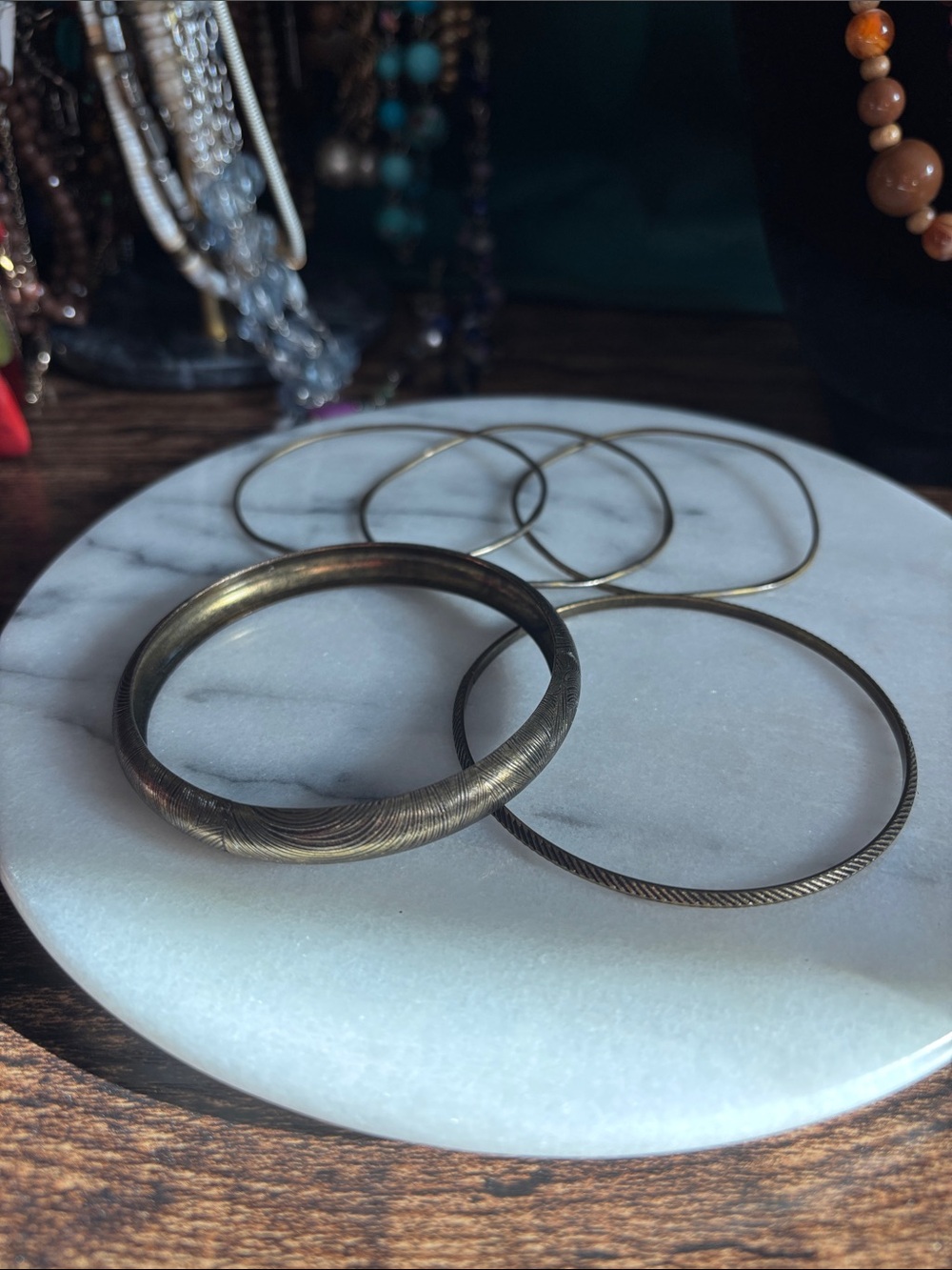 Bronze-Tone Bangle Bracelet Set - Women Accessories